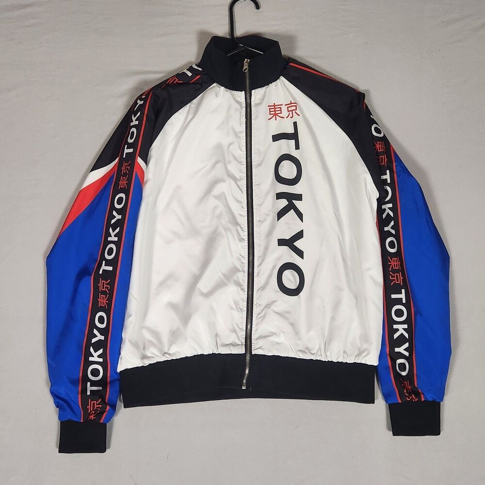Forever 21 Tokyo Jacket Women’s Small White Zip Track Windbreaker